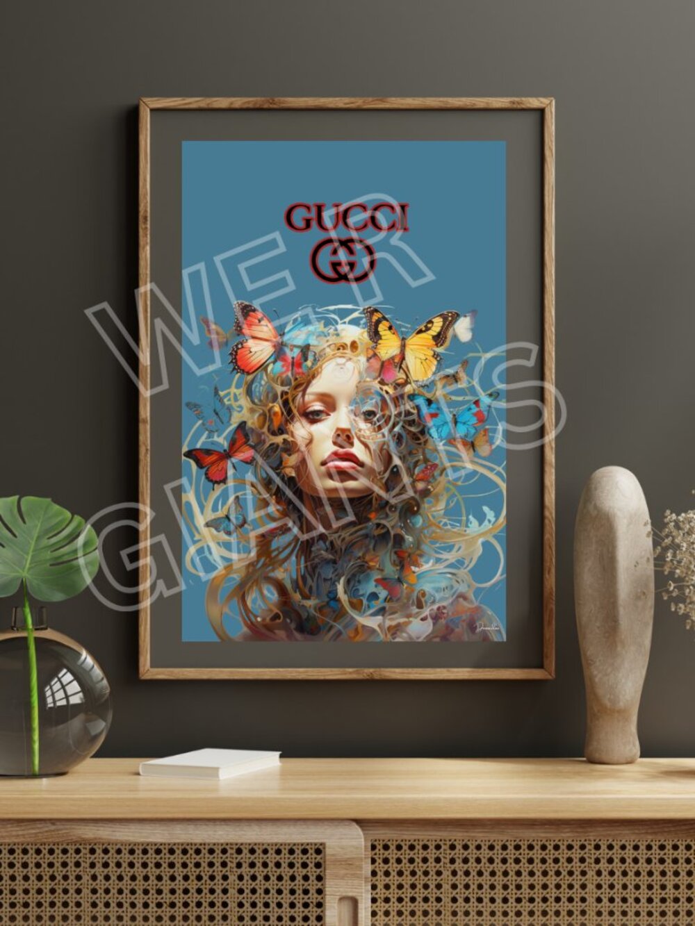GUCCI LADY ART PRINT 11X17- GREAT GIFT FOR GUCCI LOVER